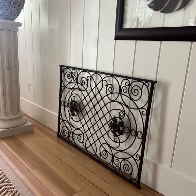 Antique 19th Century French Neo Classical Style Iron Architectural Element With Rosettes For Sale In Providence - Image 6 of 10