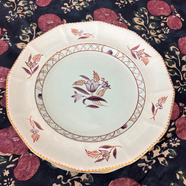 Vintage Hand Painted Calyx Ware Regent Dinner Plates - Set of 6