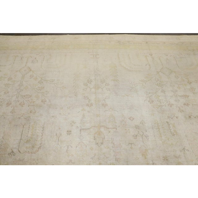 Yellow Antique Zabihi Collection Oversize Square Turkish Oushak Rug - 13'2" x 15'6" For Sale - Image 8 of 11