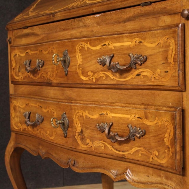 Vintage Italian Inlaid Trumeau, 1960s For Sale - Image 10 of 13