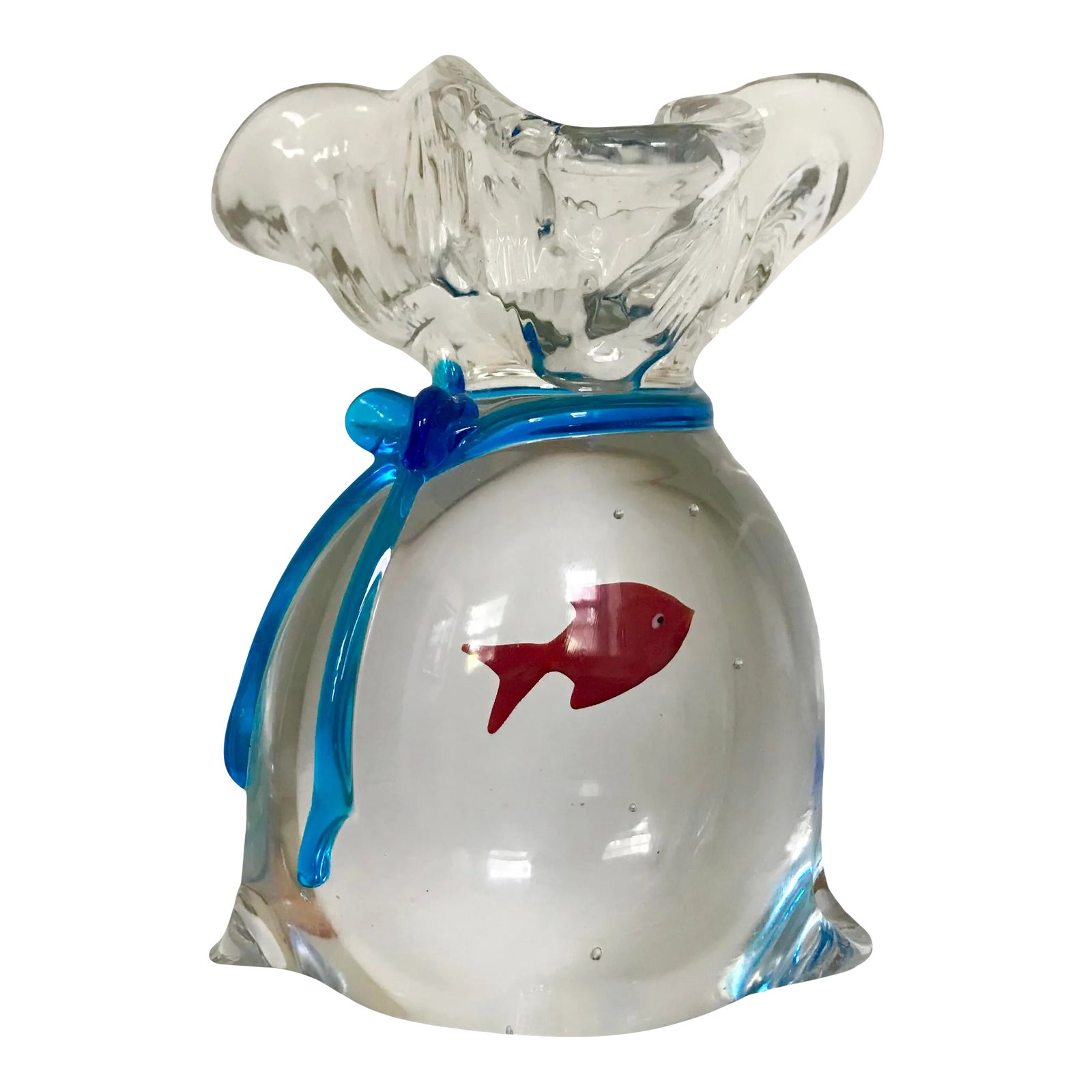 Murano Fish in Bag Sculpture Chairish