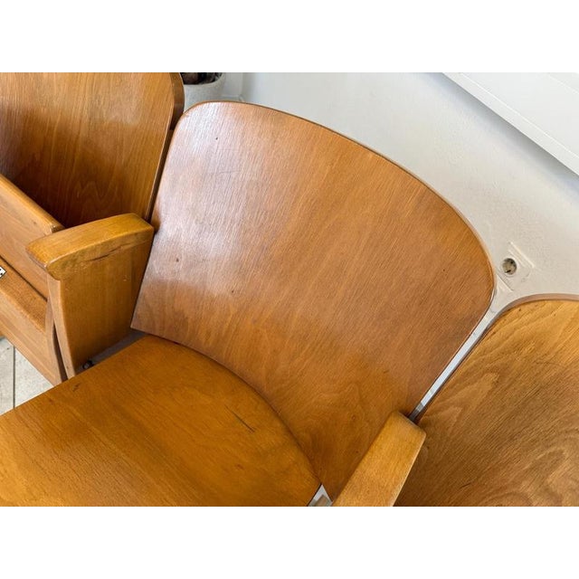 Cinema Folding Chair Row, 1950s For Sale - Image 13 of 17