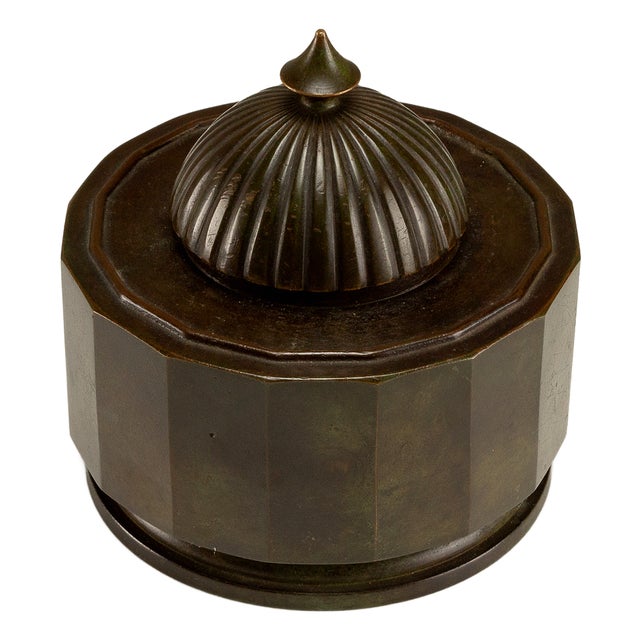 Bronze Inkwell by Just Andersen for Gab, 1930s For Sale