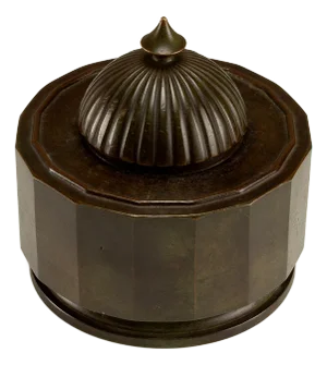 Bronze Inkwell by Just Andersen for Gab, 1930s