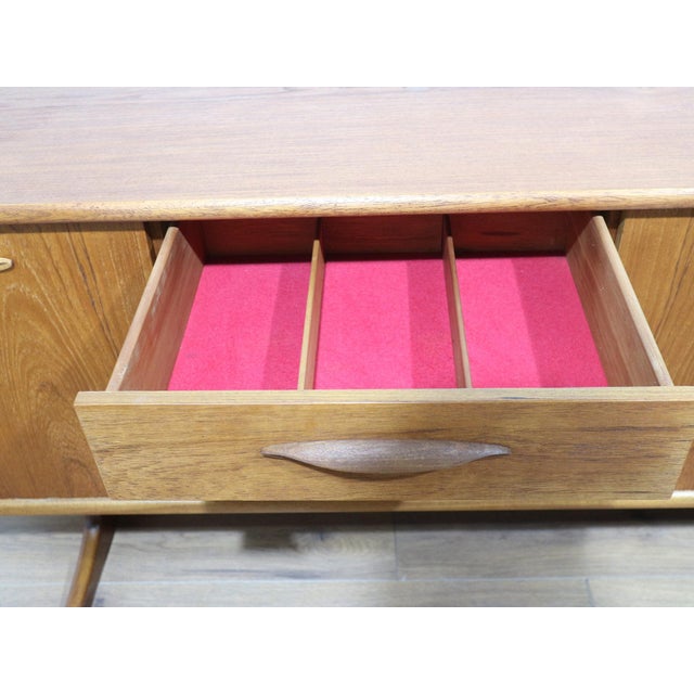 Brown Mid Century Modern Vintage Teak Credenza Sideboard by Austinsuite Wide For Sale - Image 8 of 15