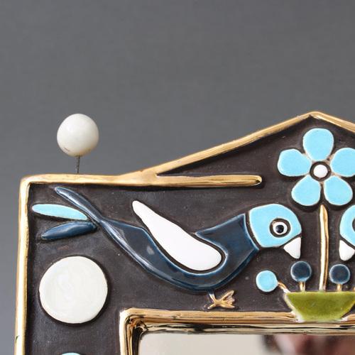 Vintage Ceramic Wall Mirror by Mithé Espelt, 1970s For Sale - Image 16 of 18