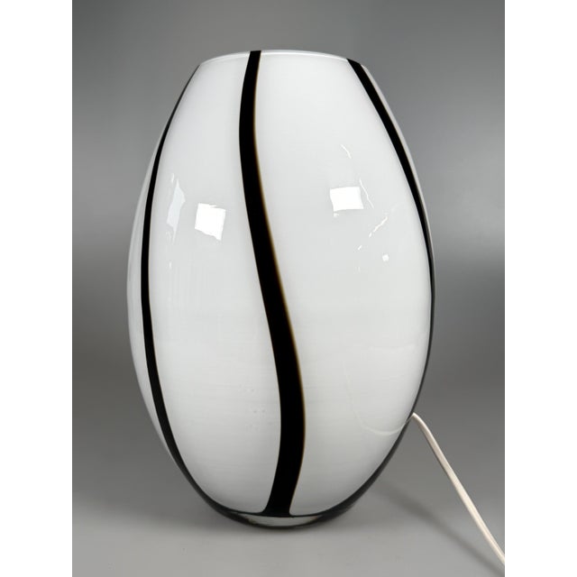 Vintage Glass Table Lamp by Volux, Italy, 1980s For Sale - Image 9 of 16