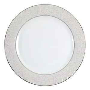 Mikasa Platinum Parchment Round Buffet Platter Chop Plate 12" Scroll New NWT