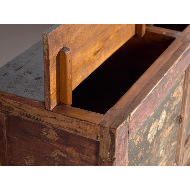Wood Antique Oriental Painted Sideboard, 1900 For Sale - Image 7 of 18