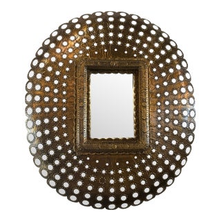 Vintage Ornate Massive Peacock Wall Mirror Hollywood Regency For Sale