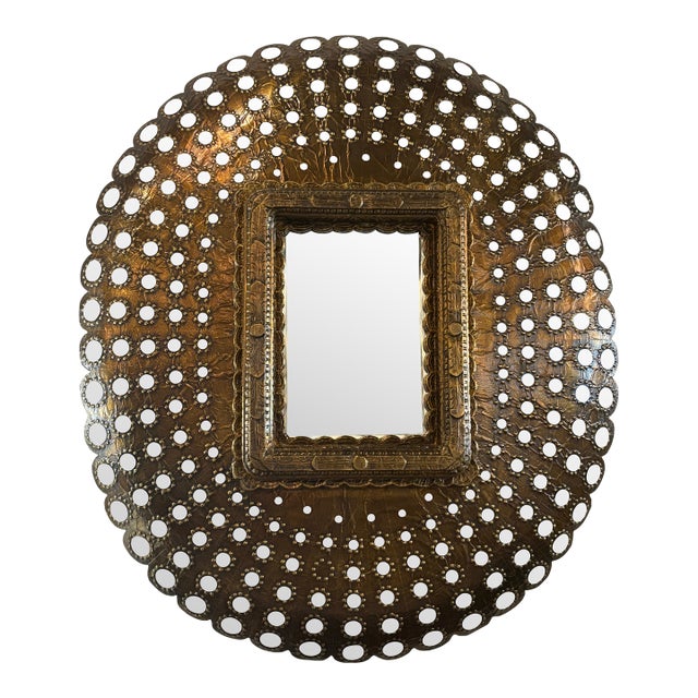 Vintage Ornate Massive Peacock Wall Mirror Hollywood Regency For Sale