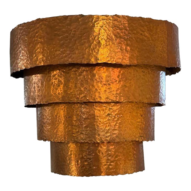 Copper Layered Sconce For Sale