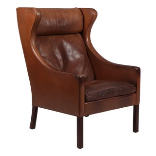 Wingback Chair attributed to Børge Mogensen for Fredericia For Sale