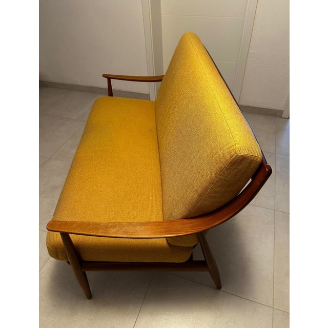 Wood Danish Teak Sofa by Peter Hvidt for France & Søn / France & Daverkosen, 1950s For Sale - Image 7 of 7