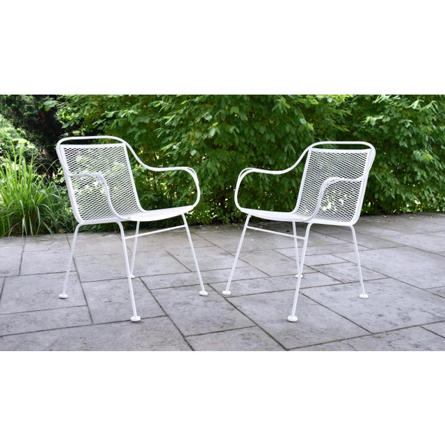 Vintage 1950s Wrought Iron Patio Chairs by Russell Woodard For Sale - Image 12 of 12