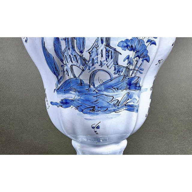 Ceramic Italian Ceramic Hand-Painted Vase from Cantagalli, 1880s For Sale - Image 7 of 9