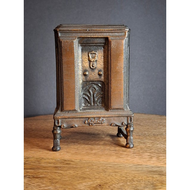 Antique Arcade Cast Iron Majestic Radio Still Bank 1930 Grigsby-Grunow W/ Box For Sale - Image 4 of 18