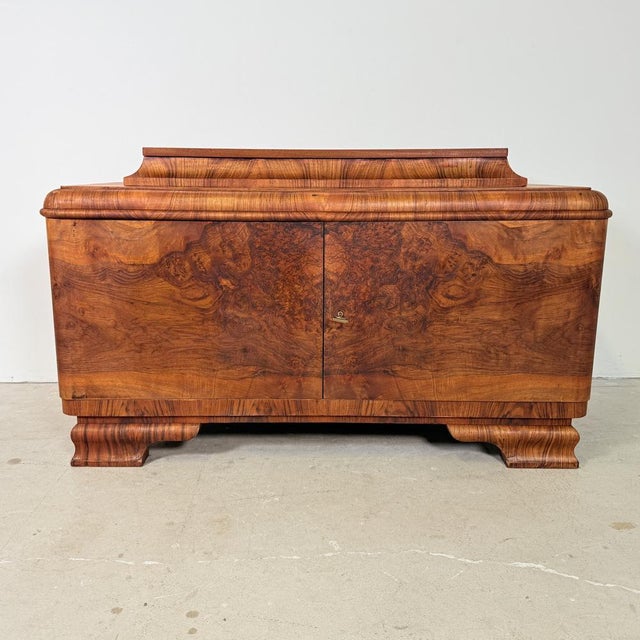 Vintage Art Deco-Style Walnut Sideboard, 1950s For Sale - Image 13 of 13