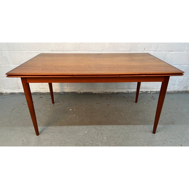 Brown Mid 20th Century Skovmand & Andersen for Moreddi Teak Draw-Leaf Dining Table For Sale - Image 8 of 16