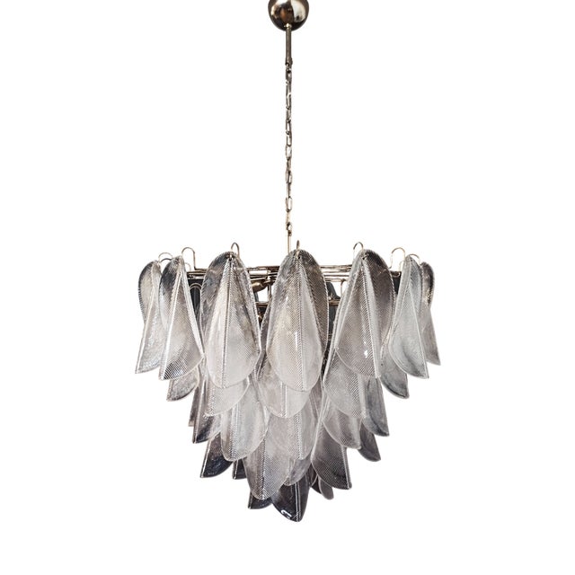 Vintage Italian Murano Chandelier with 57 Glass Rondini, 1990s For Sale