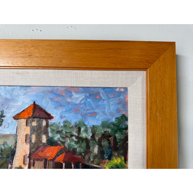 Vintage Impressionist Countryside Landscape Painting by Judith Stern For Sale - Image 10 of 12