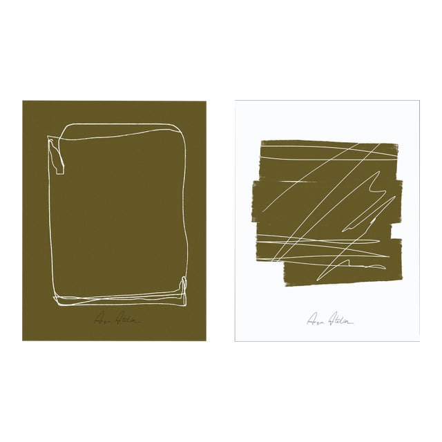 Contemporary Minimalist Abstract Giclee Prints - Set of Two For Sale