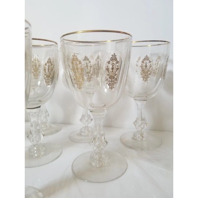 Antique Crystal Goblets With Gold For Sale In San Antonio - Image 6 of 9