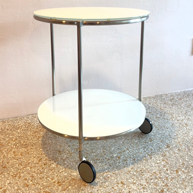 Mid-Century Modern Vintage Ikea "Strind" Mobile Side Table & Serving Trolley - Out of Production For Sale - Image 3 of 13