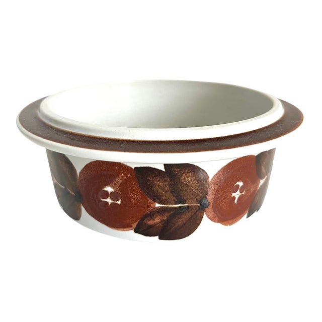 Vintage 1970s Arabia of Finland Rosmarin Brown Round Vegetable Bowl For Sale