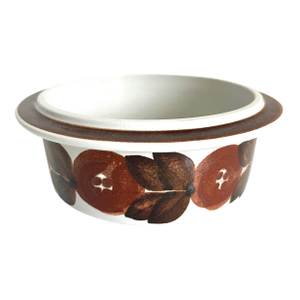 Vintage 1970s Arabia of Finland Rosmarin Brown Round Vegetable Bowl