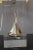 Acrylic glass lamp Inclusion of a sail boat model, signed Wintrebert G., artist Wintrebert Thierry and Danielle, dimension...