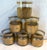 Nice set of Mid century culver lowball glasses with gold trim