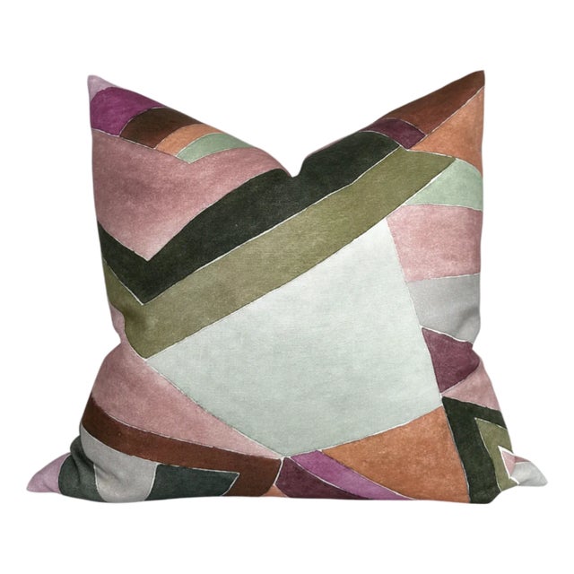 Roulade Linen Pillow Cover in Pink/Rose, 22x22 Pillow For Sale