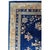 Antique Art Deco Chinese Floral, Medallion Blue Navy, Ivory Beige Cream White 1920s Rug, Circa Date: 1920s. This...