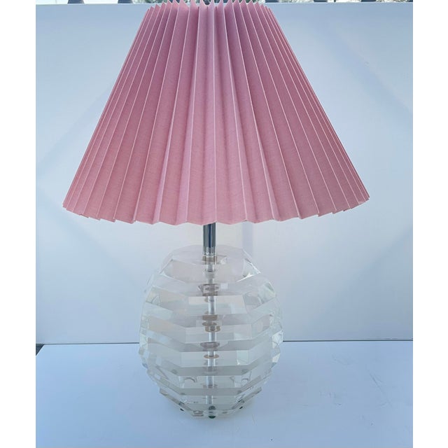 George Bullio George Bullio Stacked Lucite Lamp For Sale - Image 4 of 13