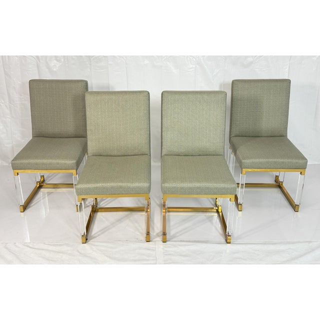 Exceptional set of 4 dining chairs designed by Charles Hollis Jones from his iconic "Metric" Collection, all hand-signed...