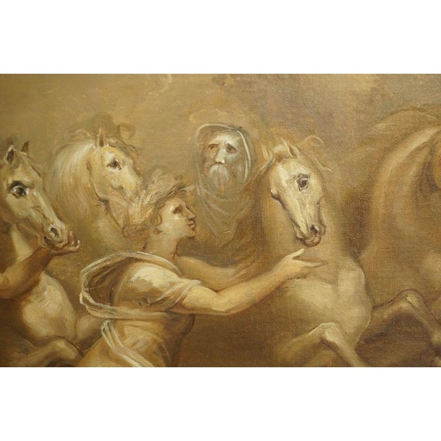 Classical Putti Revealing the Chariot of Apol, 1860, Oil Painting For Sale - Image 14 of 18