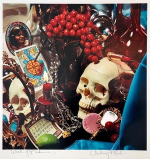 Audrey Flack, Pop Art Color Photograph Dye Transfer Print Audrey Flack Tarot Card, Skull Photo, 1984