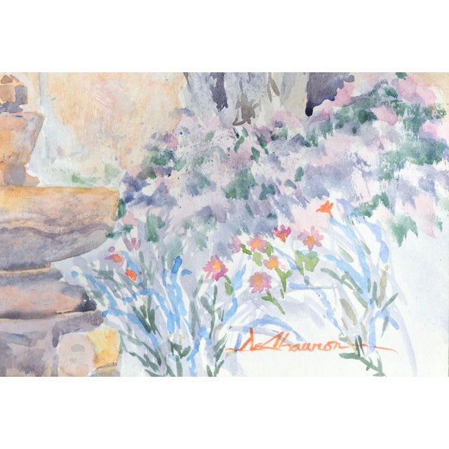 Carmel Mission Watercolor Landscape by Deanna DeChauron For Sale - Image 4 of 5
