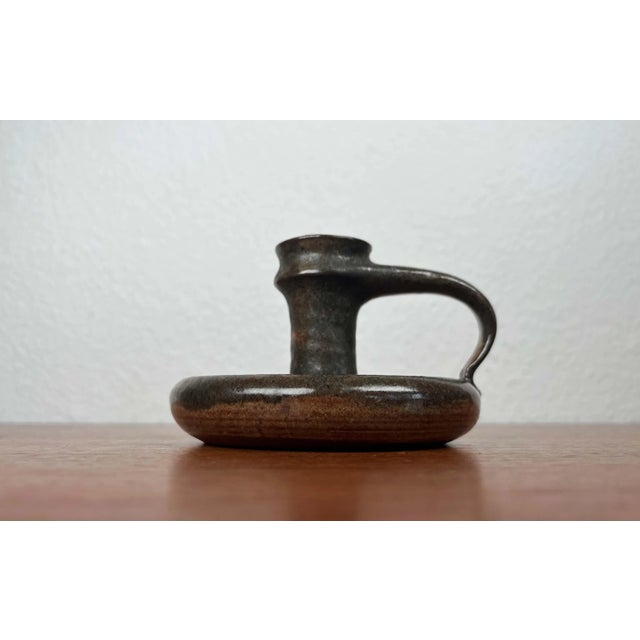 Mid-Century Modern German Studio Pottery Candleholder by Luise Duncker, 1960s, in Very Good conditions. Designed 1960 to...