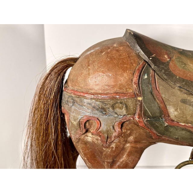 Early 20th Century Platform Rocking Horse Floor Pull Toy For Sale - Image 5 of 10