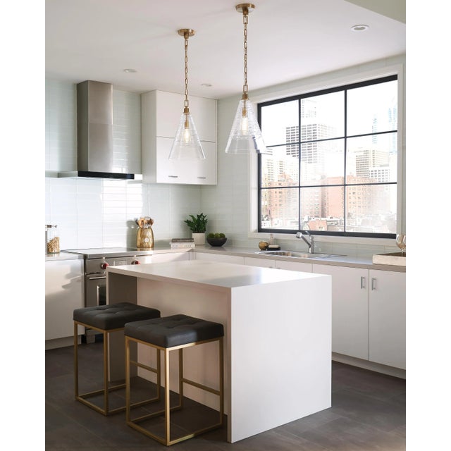 Sean Lavin by Visual Comfort Studio Elmore Cone Pendant, Burnished Brass For Sale - Image 4 of 6