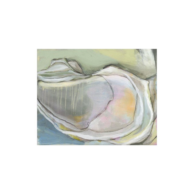 Abstract Fabulous® L "Tide Line 1 & 2" Framed, Matted Meditative Abstract Prints in Seaglass, Light Blue, Turquoise and Buttery Tones- Set of 2 For Sale - Image 4 of 7