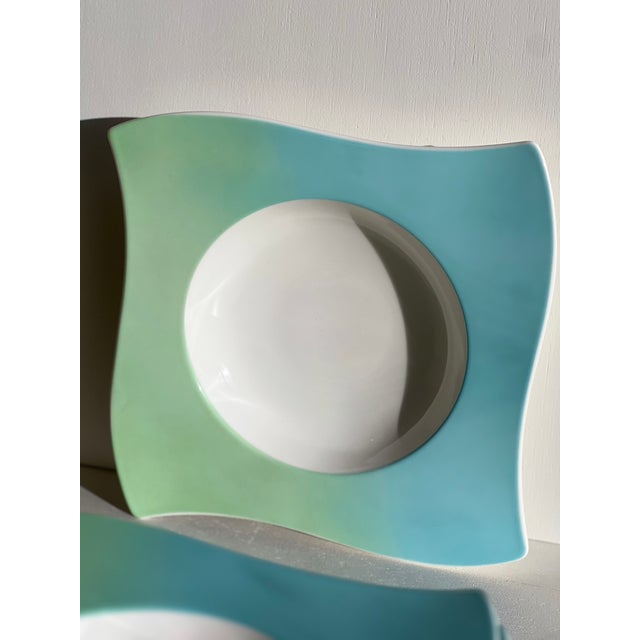 1990s Villeroy & Boch New Wave Lagoon 24 Piece Dinnerware Set Service for 8 For Sale - Image 11 of 18