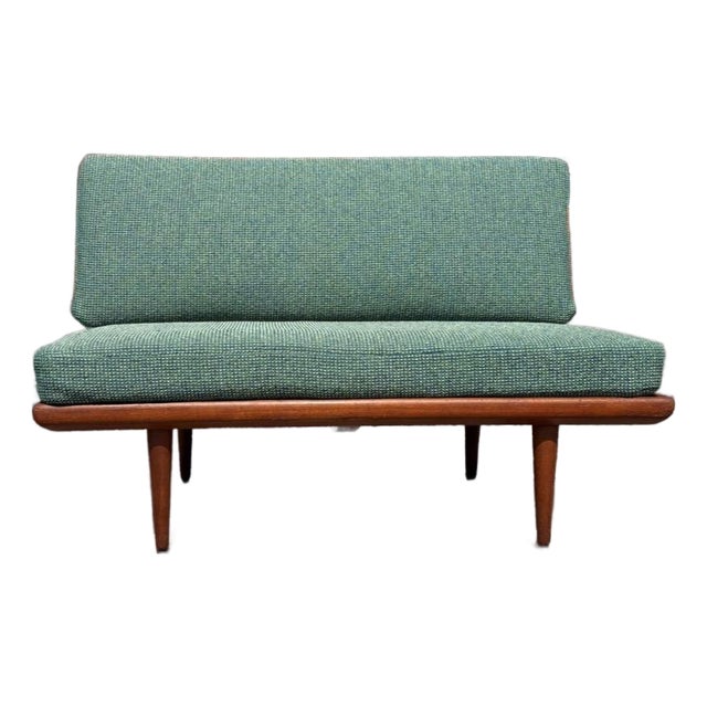 Reupholstered Danish Minerva Loveseat Daybed Designed by Peter Hvidt and Orla Molgaard-Nielson For Sale