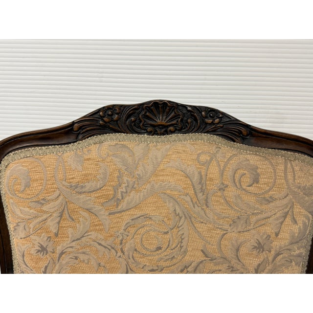 Wood Traditional Ornate Carved Wood Armchair, Vintage For Sale - Image 7 of 12