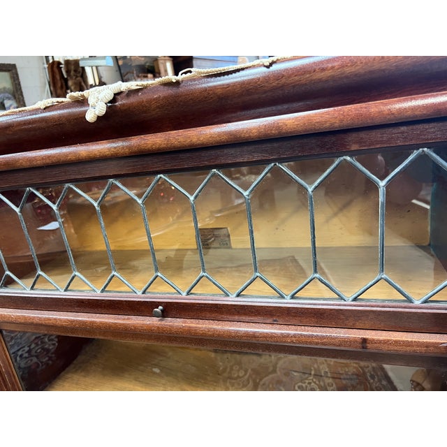 1900 - 1909 Antique 3 Stack Oak Barrister Bookcase With Drawer by the Globe Wernicke Co. For Sale - Image 5 of 12