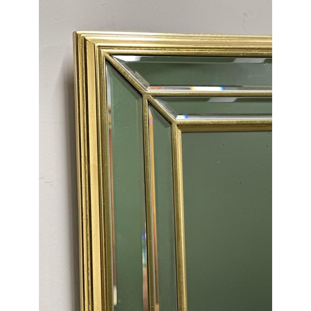 Width: 80 centimeters Height: 105 centimeters Striking large rectangular mirror produced by Deknudt in the 1980s,...