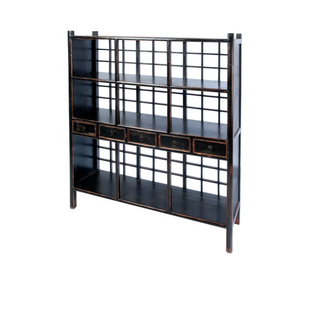 Early 19th Century Asian Style Bookcase With 5 Drawers - Early 19th Century For Sale - Image 5 of 5