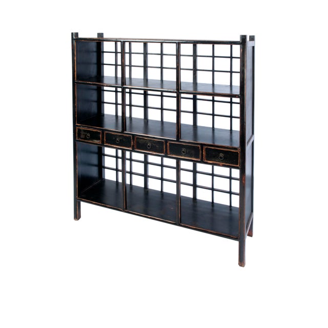 Early 19th Century Chinese Style Bookcase With 5 Drawers - Early 19th Century For Sale - Image 5 of 5